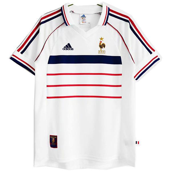 France away retro vintage soccer jersey match men's second sportswear football shirt 1998